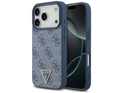 109704 guess leather 4g triangle strass magsafe obal na iphone 17 pro max modry
