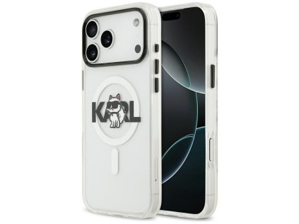 109971 karl lagerfeld iml choupette sketch logo magsafe obal na iphone 17 pro max priehladny
