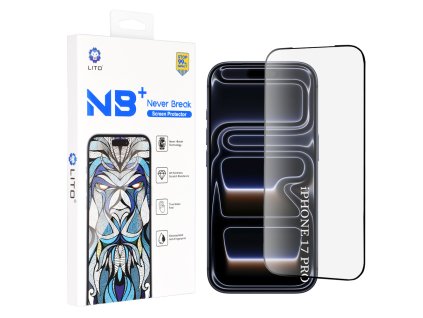 108732 lito nb screen protector ochranne sklo na iphone 17 pro cierne