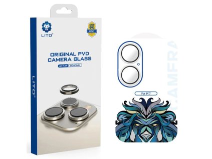 108747 lito titanium ar camera glass kovovy ramik s ochrannym sklom objektivu na iphone 17 strieborny