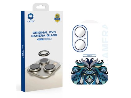 108750 lito titanium ar camera glass kovovy ramik s ochrannym sklom objektivu na iphone 17 svetlomodry