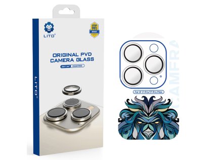108768 lito titanium ar camera glass kovovy ramik s ochrannym sklom objektivu na iphone 17 pro iphone 17 pro max strieborny