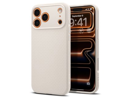 108624 7 spigen liquid air ochranny obal na iphone 17 pro prirodny titanovy