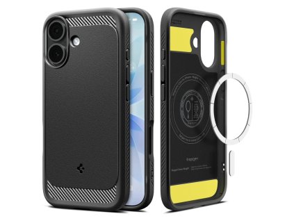 108540 7 spigen rugged armor magsafe ochranny obal na iphone 17 matne cierny