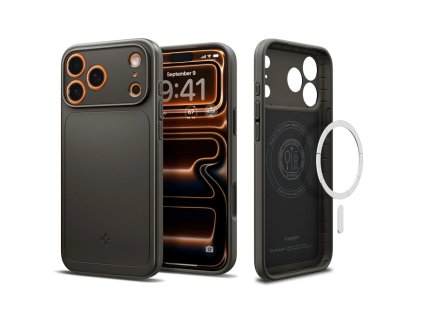 108648 7 spigen thin fit magsafe ochranny obal na iphone 17 pro gunmetal sivy
