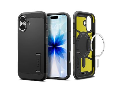 108654 7 spigen tough armor t magsafe ochranny obal na iphone 17 cierny