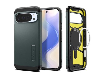 107628 spigen tough armor magsafe ochranny obal na google pixel 10 pro xl zeleny abyss