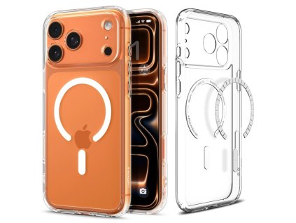 109398 spigen ultra hybrid magsafe ochranny obal na iphone 17 pro priehladny biely