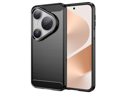 111246 techsuit carbon silicone silikonovy kryt na huawei pura 80 pro 80 ultra cierny