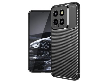 110766 techsuit carbonfiber kryt na xiaomi 14 cierny