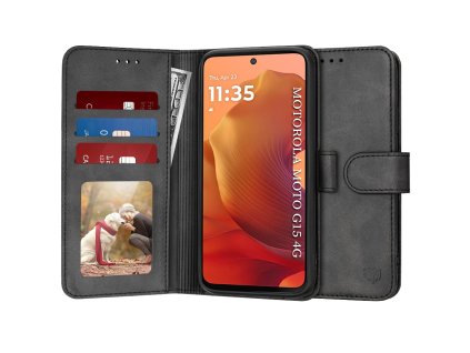 111291 techsuit diary book knizkove puzdro na motorola moto g15 g15 power cierne