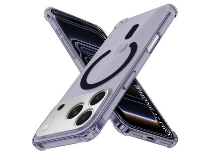 107823 techsuit shockproof clear silicone magsafe priehladny odolny silikonovy kryt na iphone 17 pro dymovo cierny