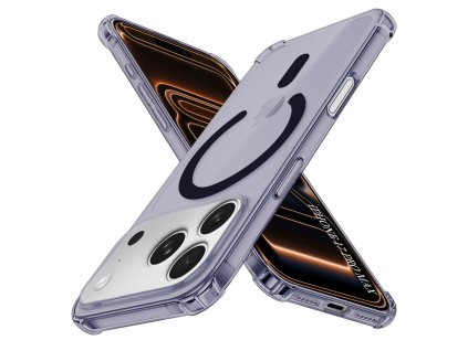 107826 techsuit shockproof clear silicone magsafe priehladny odolny silikonovy kryt na iphone 17 pro max dymovo cierny