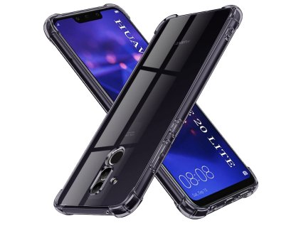 111204 techsuit shockproof clear silicone priehladny odolny silikonovy kryt na huawei mate 20 lite dymovo cierny