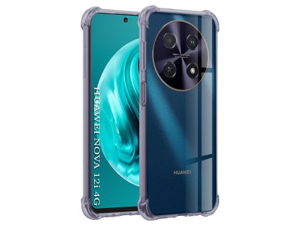 111195 techsuit shockproof clear silicone priehladny odolny silikonovy kryt na huawei nova 12i 13i dymovo cierny