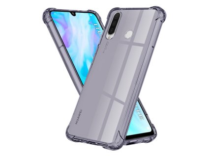 111198 techsuit shockproof clear silicone priehladny odolny silikonovy kryt na huawei p30 lite p30 lite new edition dymovo cierny