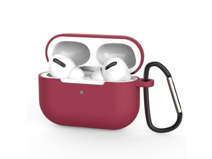 111381 1 techsuit silicone case silikonove puzdro na airpods pro 3 ultratenky hladky material bordove
