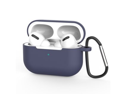111378 techsuit silicone case silikonove puzdro na airpods pro 3 ultratenky hladky material namornicka modra