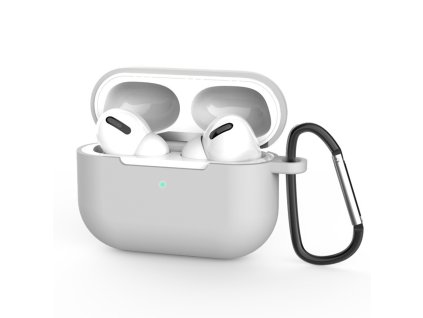 111354 1 techsuit silicone case silikonove puzdro na airpods pro 3 ultratenky hladky material svetlosive