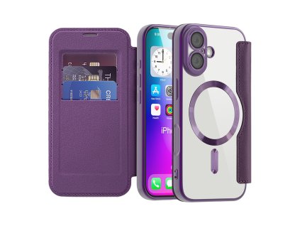 107844 techsuit smartmag book case knizkove puzdro na iphone 17 fialove