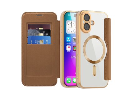 107832 techsuit smartmag book case knizkove puzdro na iphone 17 hnede
