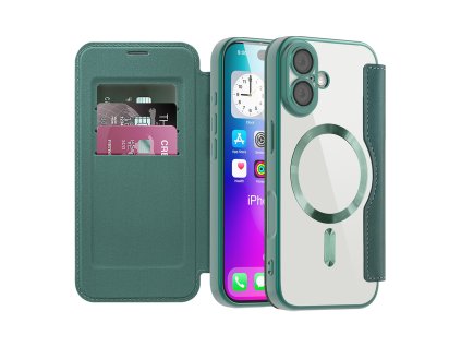 107835 techsuit smartmag book case knizkove puzdro na iphone 17 zelene