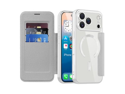 107859 techsuit smartmag book case knizkove puzdro na iphone 17 pro sive