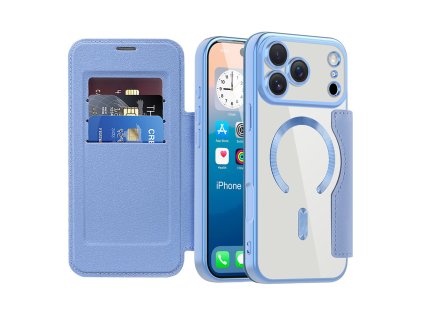 107856 techsuit smartmag book case knizkove puzdro na iphone 17 pro svetlomodre