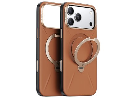 109131 10 torras qpro leather series kozeny obal na iphone 17 pro hnedy