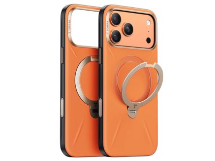 109140 1 torras qpro leather series kozeny obal na iphone 17 pro max oranzovy