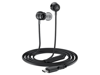 114105 acefast wired earphones l8 kablove sluchadla type c in ear s mikrofonom ovladanim silikonove flexibilne 1 2m cierne
