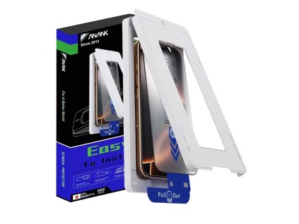 111540 anank 2 5d 5x reinforced hd ochranne sklo s instalacnym ramikom pre iphone 17 pro max cierne