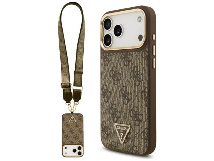 112032 guess 4g triangle logo magsafe puzdro pre iphone 17 pro max hnede