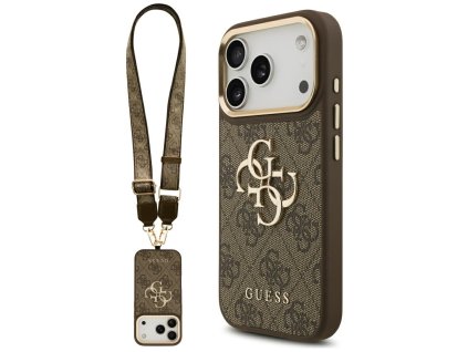 111990 guess big 4g classic logo magsafe puzdro pre iphone 17 pro hnede