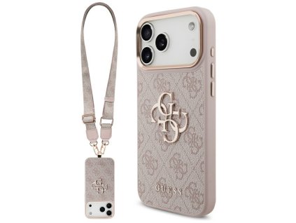 111981 7 guess big 4g classic logo magsafe puzdro pre iphone 17 pro ruzove