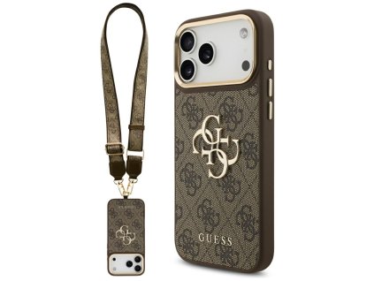 111996 guess big 4g classic logo magsafe puzdro pre iphone 17 pro max hnede