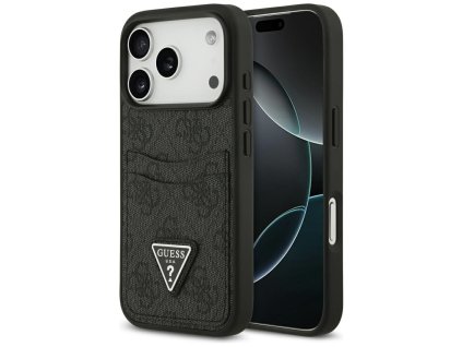 111819 guess hardcase 4g double card triangle puzdro pre iphone 17 pro cierne