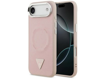 111963 7 guess hardcase triangle logo magsafe puzdro pre iphone 17 air ruzove