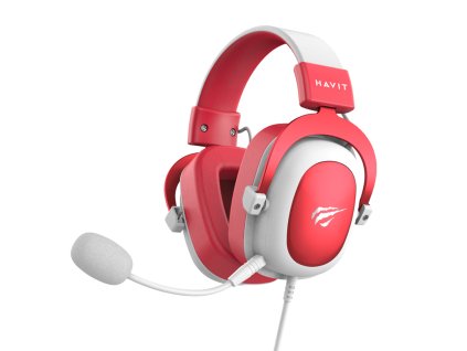 113955 havit herne sluchadla h2002d odpojitelny mikrofon 53mm menic kompatibilne s ps4 xbox jack 3 5mm 2m kabel cervene