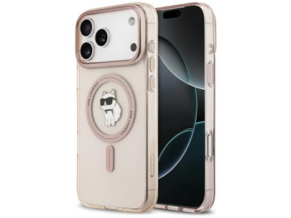 113226 karl lagerfeld iml choupette magsafe puzdro pre iphone 17 pro max ruzove