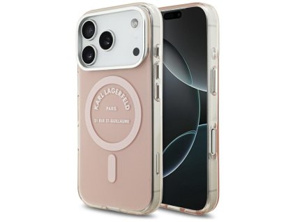 113094 karl lagerfeld iml karl rsg logo magsafe puzdro pre iphone 17 pro ruzove