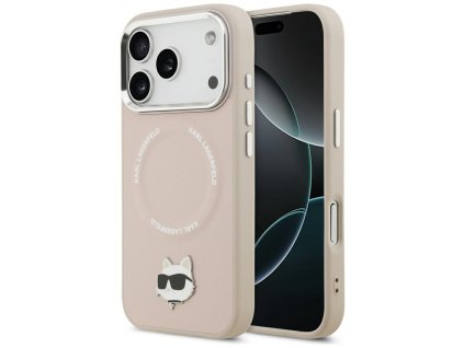 113208 karl lagerfeld leather choupette pin magsafe puzdro pre iphone 17 pro max ruzove