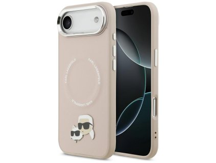 113181 karl lagerfeld leather karl choupette pins magsafe puzdro pre iphone 17 air ruzove