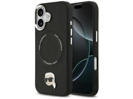 113175 karl lagerfeld leather karl pin magsafe puzdro pre iphone 17 cierne