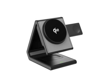 113307 3 lito magnetic wireless charger lt w02 4 v 1 bezdrotova nabijacka pre iphone apple watch a airpods 15w qi2 magnety n52 cierna