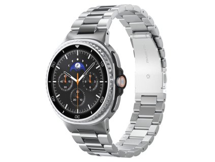 112404 spigen modern fit ocelovy remienok pre samsung galaxy watch8 40 mm 44 mm watch8 classic strieborny
