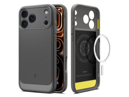 111612 spigen rugged armor magsafe odolne puzdro pre iphone 17 pro max sive