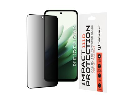 112749 2 techsuit 111d privacy full glue ochranne sklo s filtrom sukromia pre xiaomi redmi 15 4g redmi 15 5g cierne