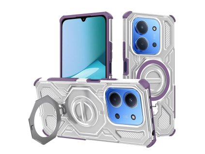 112845 techsuit carbon shield pro puzdro s karbonovym vzorom pre xiaomi redmi 15c 4g redmi 15c 5g fialovopriehladne