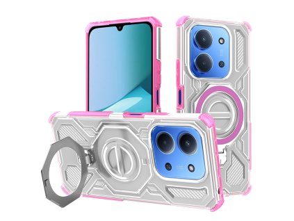 112836 techsuit carbon shield pro puzdro s karbonovym vzorom pre xiaomi redmi 15c 4g redmi 15c 5g ruzovopriehladne